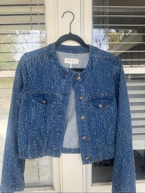 Rag & Bone Cora Tweed Denim Crop Jacket
